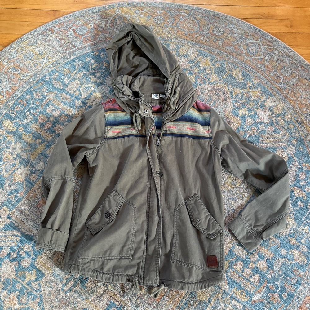 Roxy Hooded Jacket in Olive